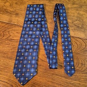 HARRY ROSEN X TINO COSMA Men's  Geometric Patterned 100% Silk Tie Italy